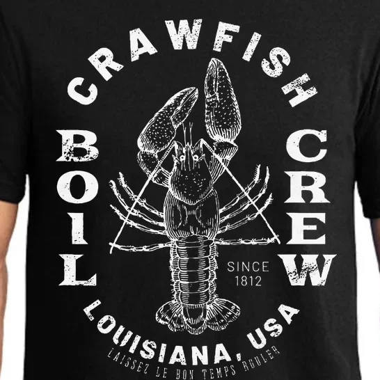 Crawfish Boil Crew Louisiana Retro Food Festival Party Pajama Set