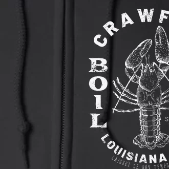 Crawfish Boil Crew Louisiana Retro Food Festival Party Full Zip Hoodie