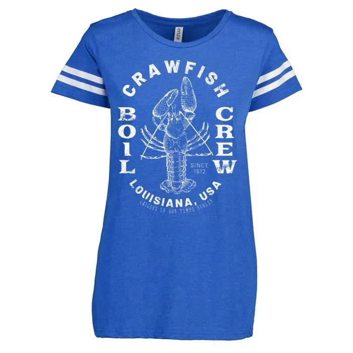 Crawfish Boil Crew Louisiana Retro Food Festival Party Enza Ladies Jersey Football T-Shirt