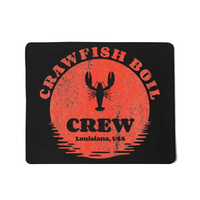 Crawfish Boil Crew Louisiana Retro Food Festival Mardi Gras Mousepad