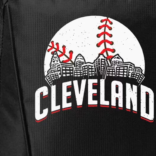 Cleveland Baseball Cityscape Skyline Retro Fan City Backpack