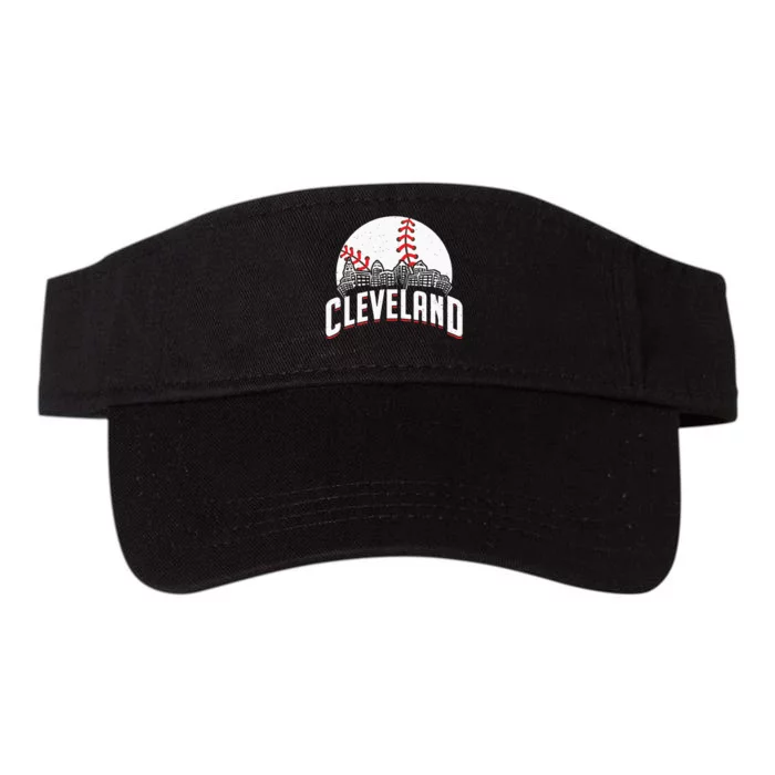 Cleveland Baseball Cityscape Skyline Retro Fan Valucap Bio-Washed Visor