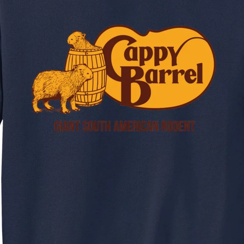 Cappy Barrel; Capybara Country Store Logo Tall Sweatshirt