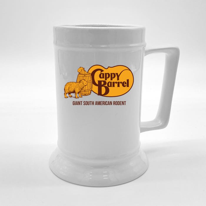 Cappy Barrel; Capybara Country Store Logo Front & Back Beer Stein