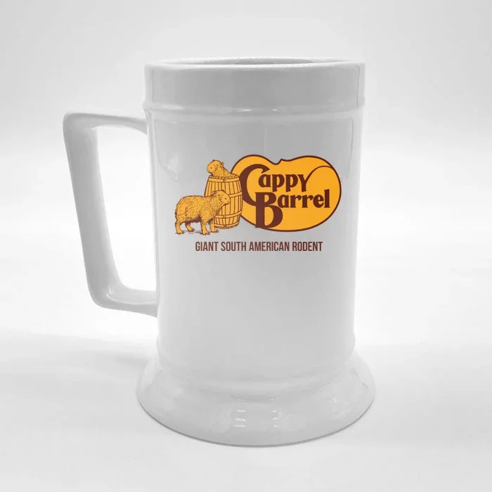 Cappy Barrel; Capybara Country Store Logo Front & Back Beer Stein