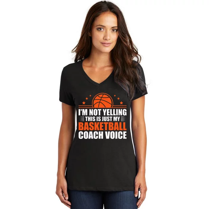 Cool Basketball Coach For Team Basketball Coaching Women's V-Neck T-Shirt