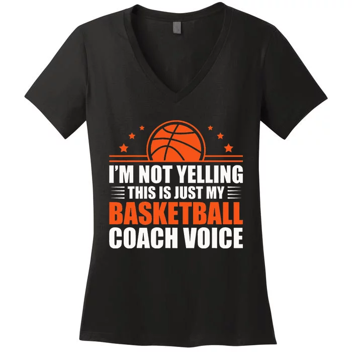 Cool Basketball Coach For Team Basketball Coaching Women's V-Neck T-Shirt