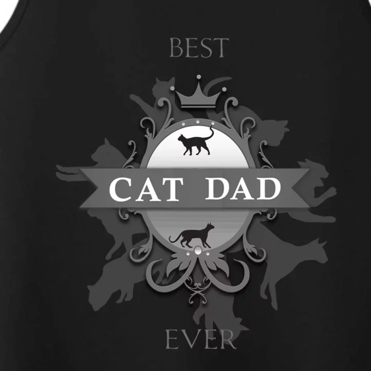 Classic Best Cat Dad Ever Cute Kitty Father Funny Gift Performance Tank