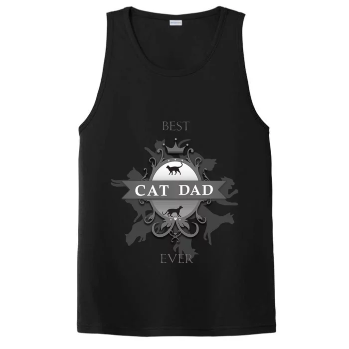 Classic Best Cat Dad Ever Cute Kitty Father Funny Gift Performance Tank