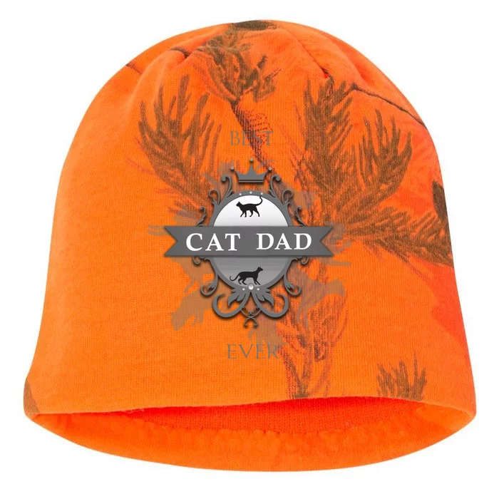 Classic Best Cat Dad Ever Cute Kitty Father Funny Gift Kati - Camo Knit Beanie