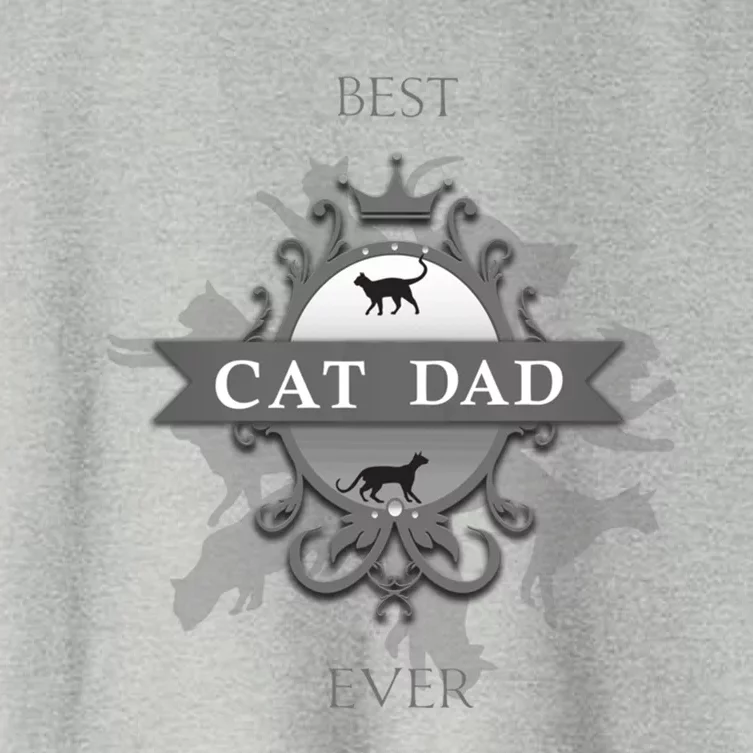 Classic Best Cat Dad Ever Cute Kitty Father Funny Gift Women's Crop Top Tee