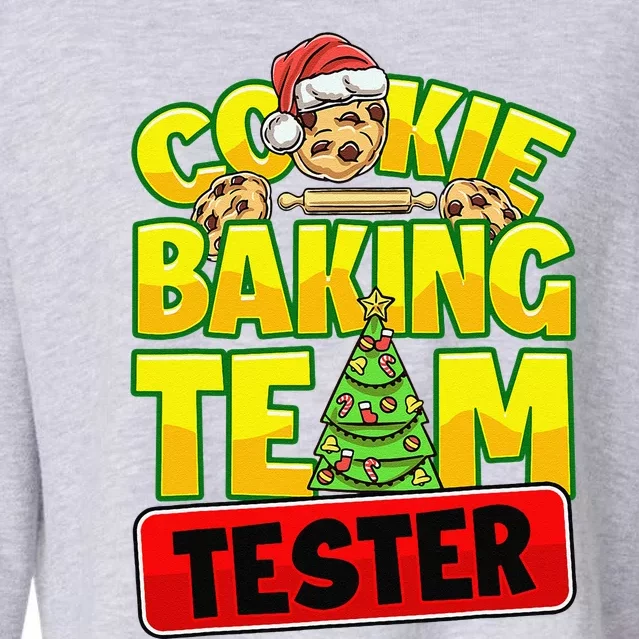 Cookie Baking Crew Christmas Cookie Baking Team Tester Gift Cropped Pullover Crew