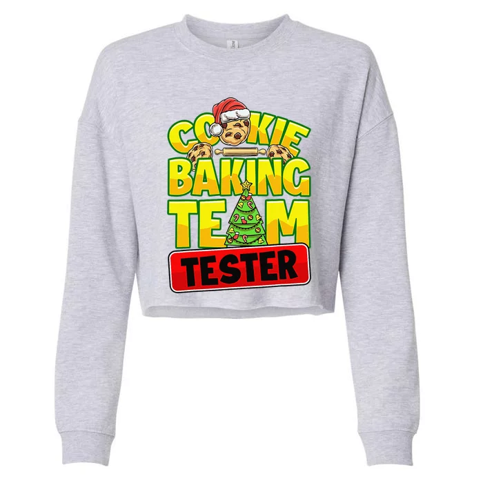 Cookie Baking Crew Christmas Cookie Baking Team Tester Gift Cropped Pullover Crew