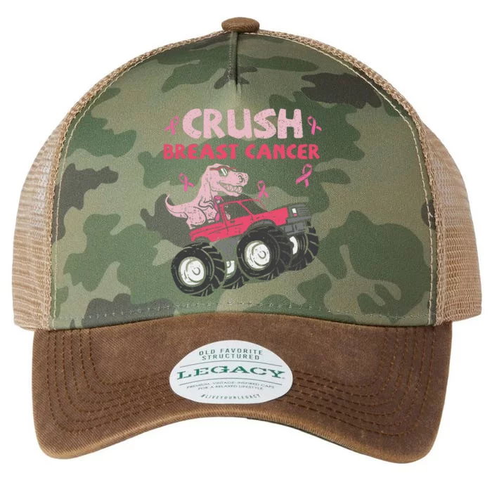 Crush Breast Cancer Awareness Monster Truck Ribbon Legacy Tie Dye Trucker Hat