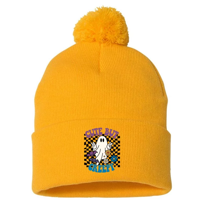 Cute But Creepy Funny Halloween Retro Pom Pom 12in Knit Beanie