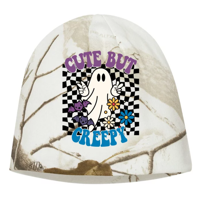 Cute But Creepy Funny Halloween Retro Kati - Camo Knit Beanie