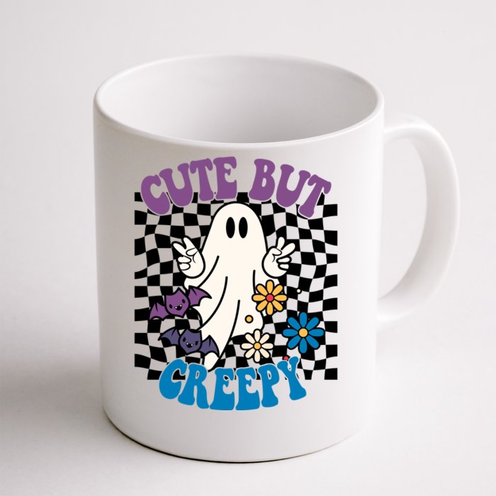 Cute But Creepy Funny Halloween Retro Front & Back Coffee Mug