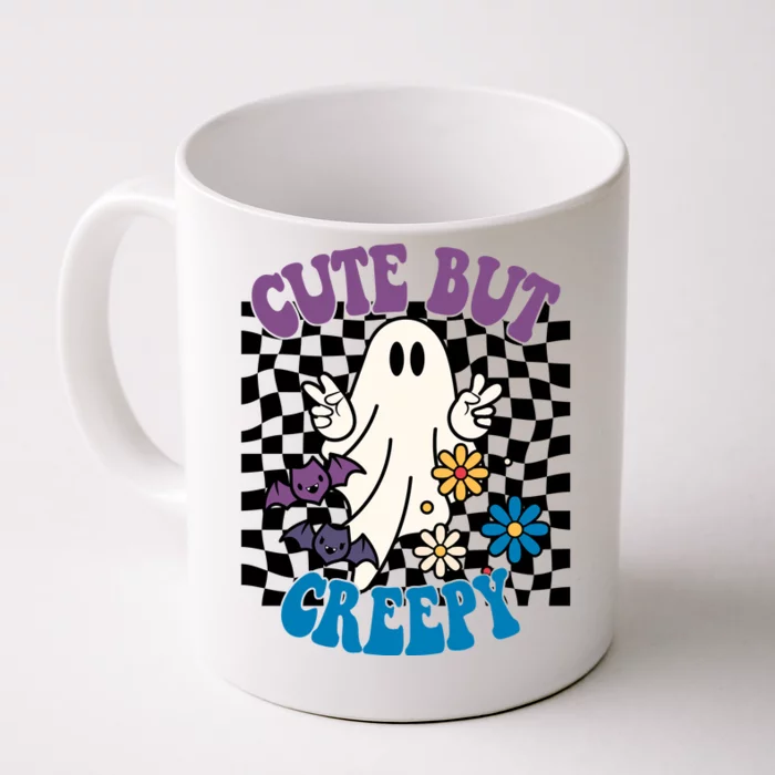 Cute But Creepy Funny Halloween Retro Front & Back Coffee Mug