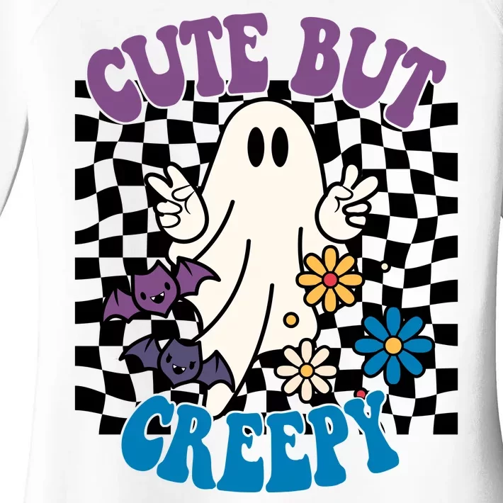 Cute But Creepy Funny Halloween Retro Women's Perfect Tri Tunic Long Sleeve Shirt