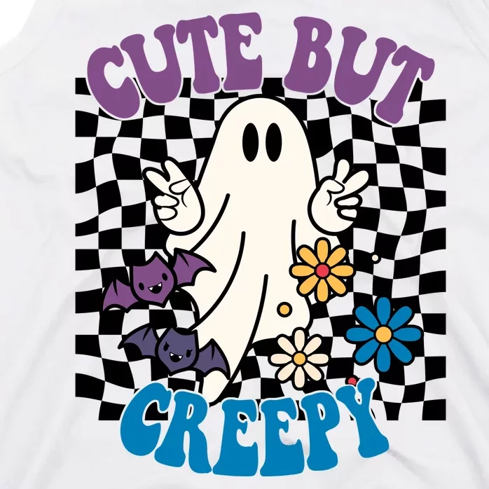 Cute But Creepy Funny Halloween Retro Tank Top