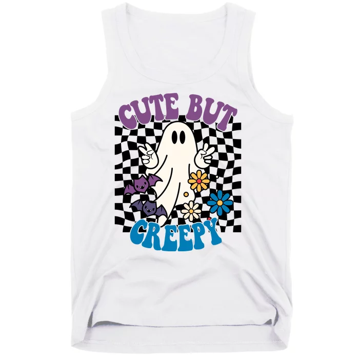 Cute But Creepy Funny Halloween Retro Tank Top