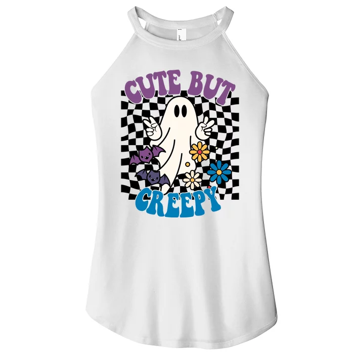 Cute But Creepy Funny Halloween Retro Women’s Perfect Tri Rocker Tank