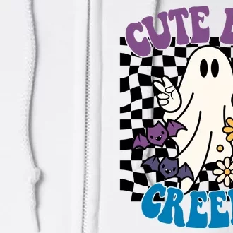 Cute But Creepy Funny Halloween Retro Full Zip Hoodie