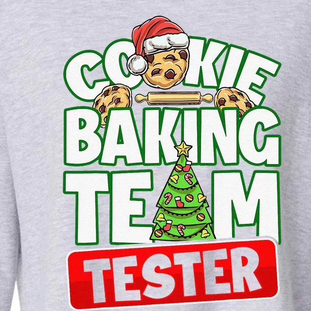 Cookie Baking Crew Christmas Cookie Baking Team Tester Cropped Pullover Crew