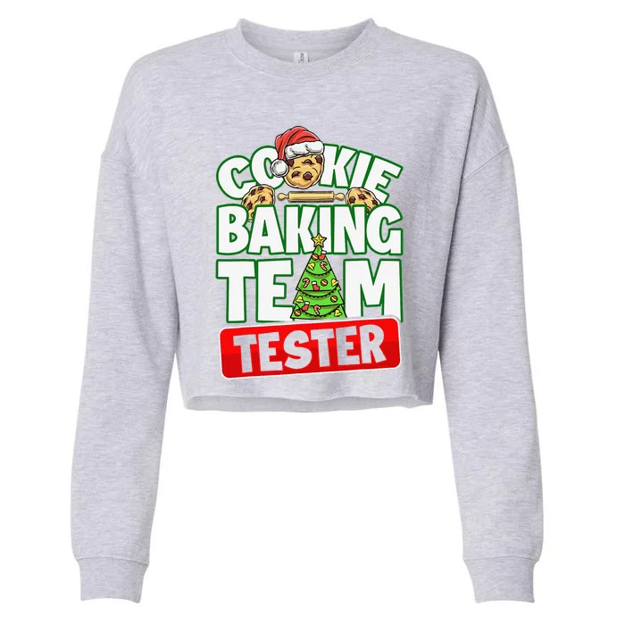 Cookie Baking Crew Christmas Cookie Baking Team Tester Cropped Pullover Crew