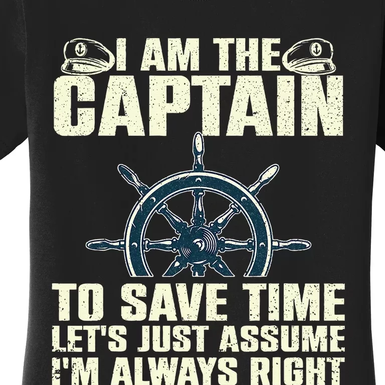 Cool Boat Captain For Men Women Boating Pontoon Boat Owner Women's T-Shirt