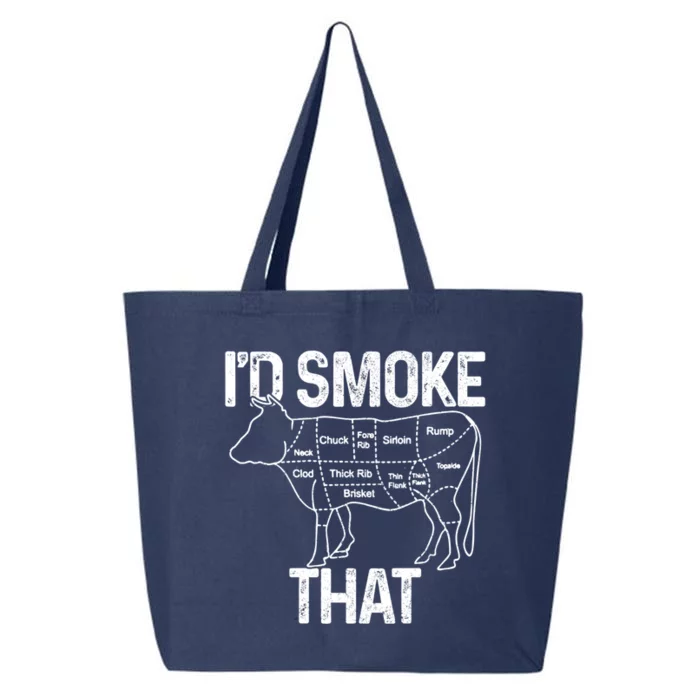 Chef Butcher Cook Bbq Id Smoke That Cow Beef Funny Gift 25L Jumbo Tote