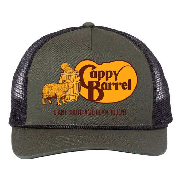 Cappy Barrel; Capybara Campaign Store Logo Retro Rope Trucker Hat Cap