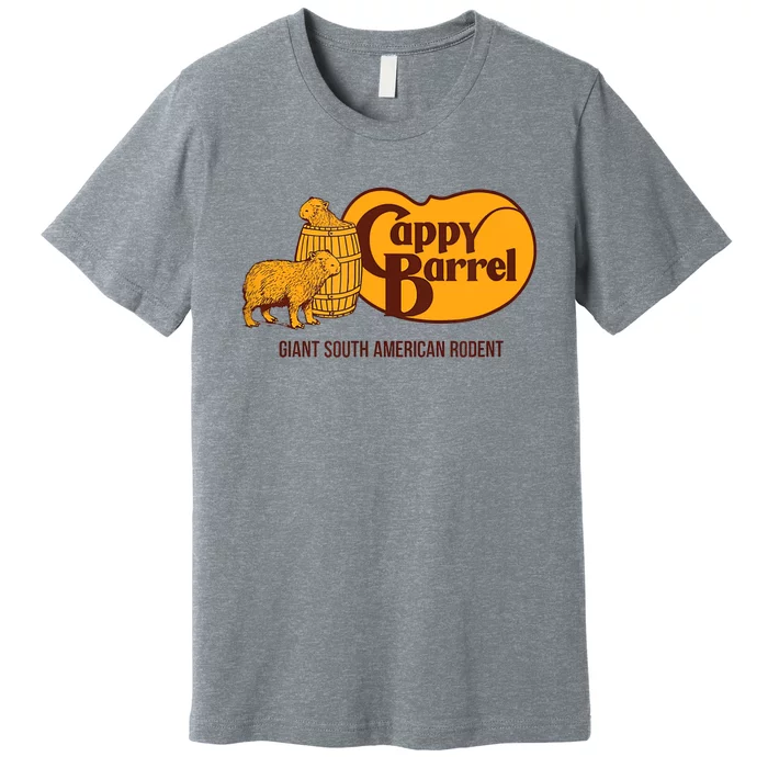 Cappy Barrel; Capybara Campaign Store Logo Premium T-Shirt