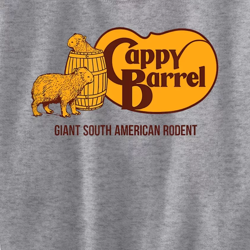 Cappy Barrel; Capybara Campaign Store Logo Kids Sweatshirt