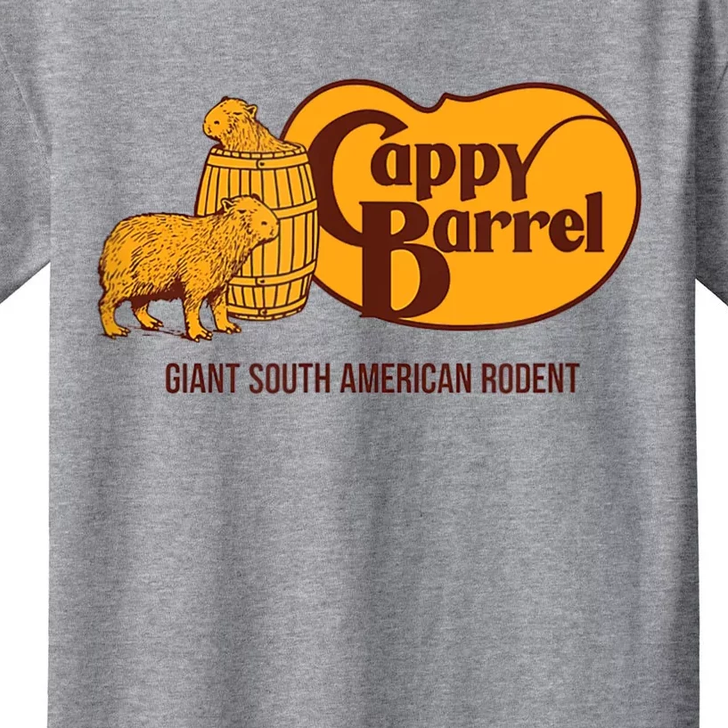 Cappy Barrel; Capybara Campaign Store Logo Kids T-Shirt