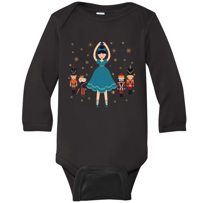 Christmas Ballet Clara Mouse King Princess Nutcracker Baby Long Sleeve Bodysuit