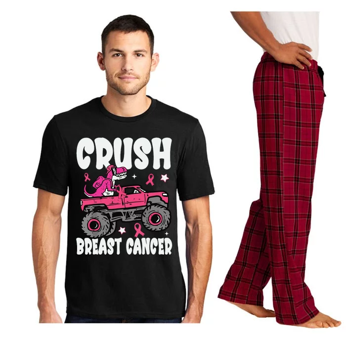 Crush Breast Cancer Dinosaur Truck Awareness Pajama Set