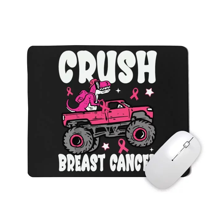 Crush Breast Cancer Dinosaur Truck Awareness Mousepad