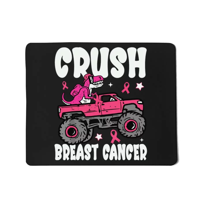 Crush Breast Cancer Dinosaur Truck Awareness Mousepad