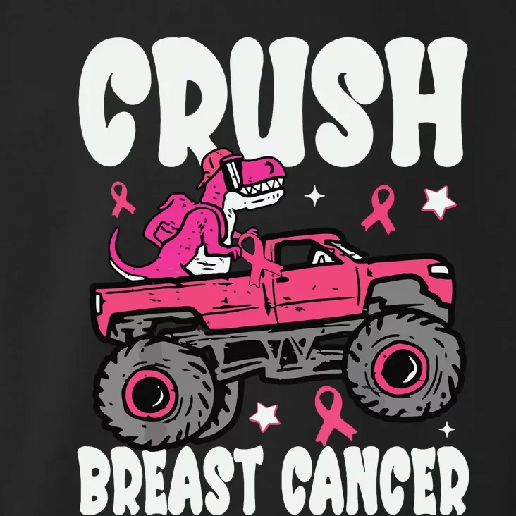 Crush Breast Cancer Dinosaur Truck Awareness Toddler Hoodie