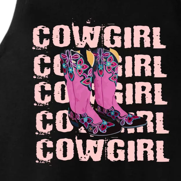 Cowgirl Boots Ladies Tri-Blend Wicking Tank