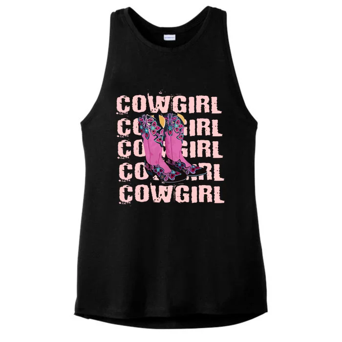 Cowgirl Boots Ladies Tri-Blend Wicking Tank