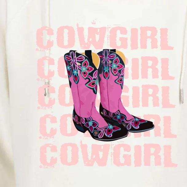 Cowgirl Boots Womens Funnel Neck Pullover Hood