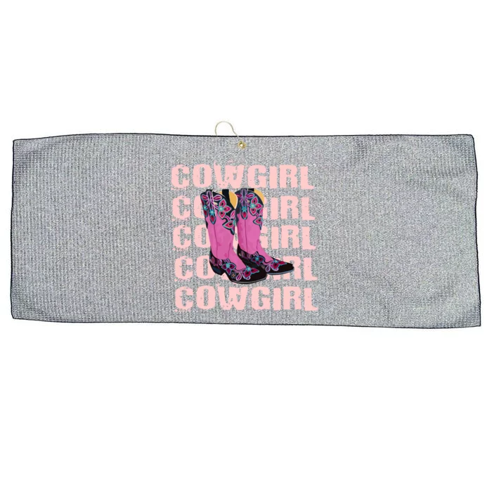 Cowgirl Boots Large Microfiber Waffle Golf Towel