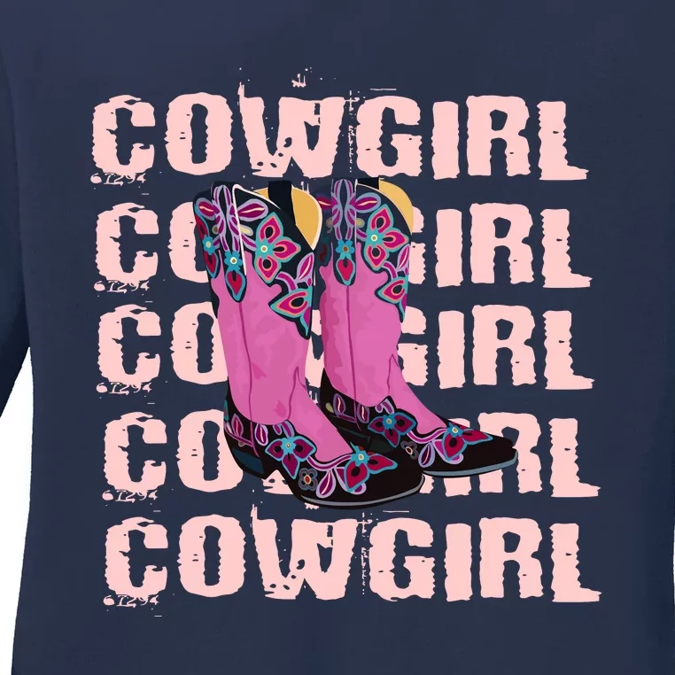 Cowgirl Boots Ladies Long Sleeve Shirt