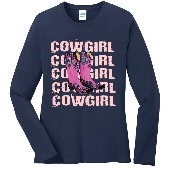 Cowgirl Boots Ladies Long Sleeve Shirt