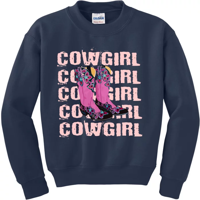 Cowgirl Boots Kids Sweatshirt