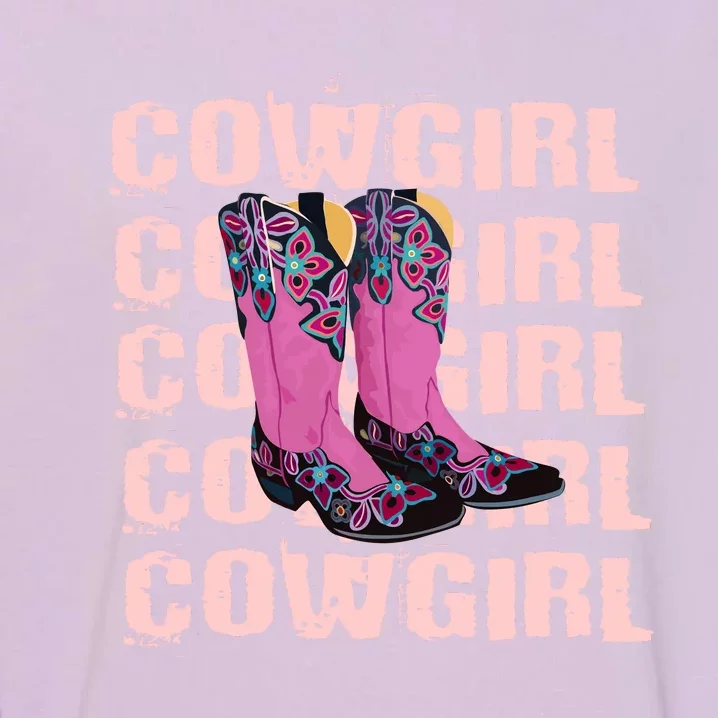 Cowgirl Boots Garment-Dyed Sweatshirt