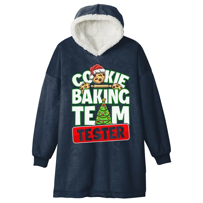 Cookie Baking Crew Christmas Cookie Baking Team Tester Hooded Wearable Blanket