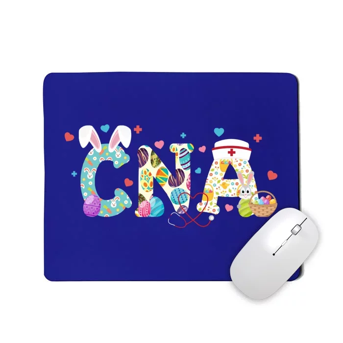 Cute Bunny Cna Easter Eggs And Stethoscope Nurse Easter Day Gift Mousepad